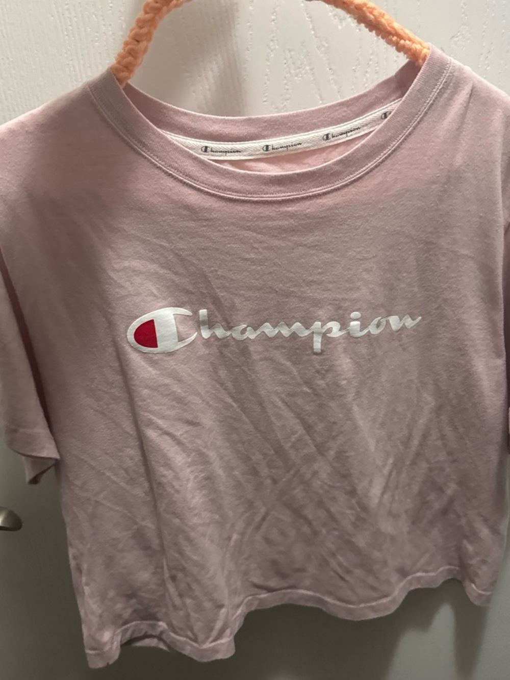 Champion Pink Logo Crop Top